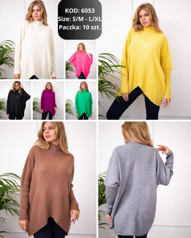 Tuniki damskie Roz S/M-L/XL, Mix Kolor .Paczka 10 szt